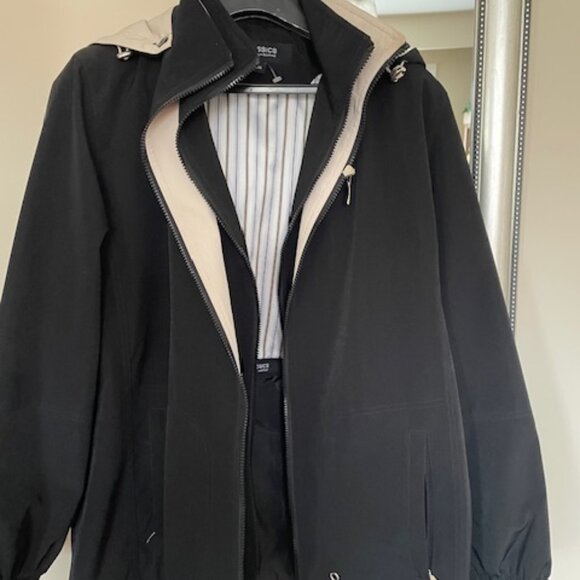 Liz Claiborne  Women’s Classic Hooded Outerwear Jacket  - Black/Tan  - Nw- Sze L - Picture 1 of 16